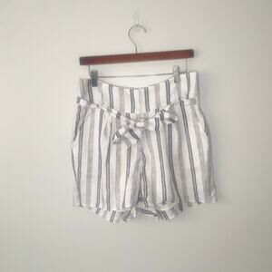 NWT LUCCA Jordyn High‎ Waisted Belted 3” Shorts 100% Linen Size Small